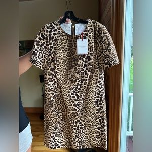 Carolina Herrera Woman’s Leopard Print Shift Mini Dress. Brand new size 8